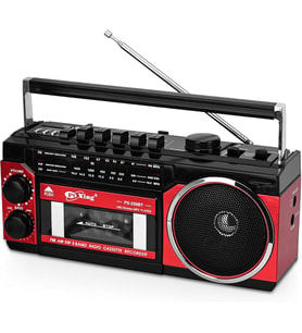 Reytek PX-250BT Müzik Seti FM Radyo-USB-MP3 Player-Bluetooth Kırmızı-Siyah Kaset Çalar
