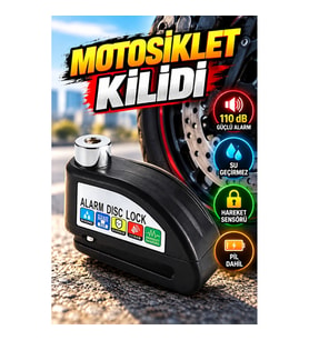110 dB Alarmlı Paslanmaz Çelik Disk Fren Kilidi Motosiklet Scooter Bisiklet