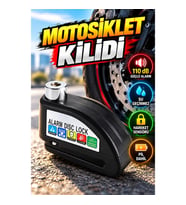 110 dB Alarmlı Paslanmaz Çelik Disk Fren Kilidi Motosiklet Scooter Bisiklet