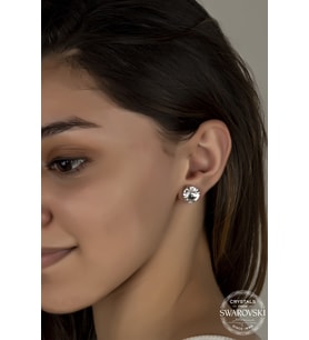 Union Swarovski Crystal Kadın SS Tırnaklı Çivili Gümüş Küpe