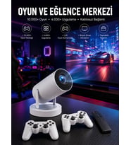 Projeksiyon Video Oyun Konsolu Projektör Taşınabilir Ayaklı Çift Kollu Çözünürlüklü