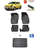 Opel Corsa D 2006-2014 Yılları Arası Uyumlu 3D Havuzlu Paspas ve Bagaj Havuzu Seti ASMA KOKU VE NUMARATÖR HEDİYELİ