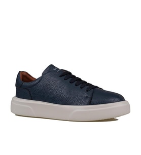 Lufian Lacivert Tommy Erkek Deri Sneaker