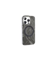 Apple iPhone 14 Pro Max Uyumlu Kılıf M-safe Şarj Özellikli Fırça Boya Desenli Zore Palet Kapak (Gri)