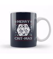 Dungeons And Dragons Merry Critmas Christmas Knit Pattern Kupa Bardak Porselen