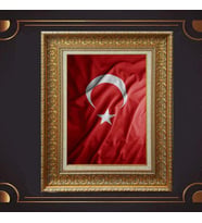Gold Altın Kalın Çerçeveli Paspartulu Tablo c23