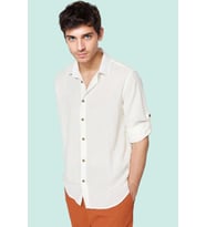 Erkek Regular Fit Gömlek Pamuk Günlük Kullanım Kaliteli Malzeme Yaz Aylarının Vazgeçilmezi (Beyaz)