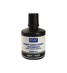 Kraf Beyaz Tahta Kalemi Mürekkebi 100 ml SİYAH 