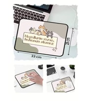 Ponçik Kedi Hayaller Tasarımlı 33x28 Cm Mousepad Kaymaz Taban Rahat Konforlu Mouse Pad