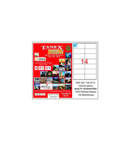Tanex Lazer Etiket 100 Yaprak 105 x 42.69 Mm Lazer Yazıcı Etiketi