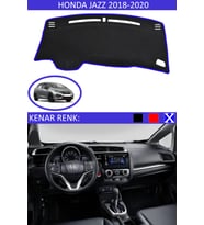 Honda Jazz 2018-2020 İçin Uygun Torpido Koruma Halısı Siyah Kenar Renk Mavi