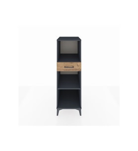 Kronos Dolap 2 Raflı Tek Çekmeceli 44x59x134 Antrasit-Çam