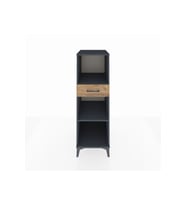Kronos Dolap 2 Raflı Tek Çekmeceli 44x59x134 Antrasit-Çam