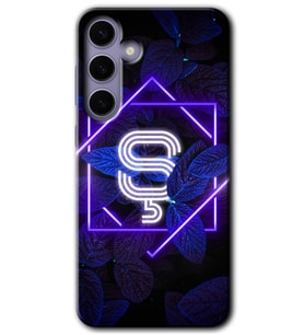 Galaxy S24 Plus Kılıf HD Desen Baskılı Kılıf - Dark Neon Yaprak Ş Harfi