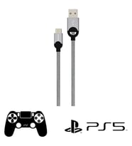 Philips Playstation 5 İle Uyumlu Joystick Şarj Kablosu 5A 100W UsbA to Type-C Örgülü 1.2M Hızlı Şarj Data Kablo DLC2628T