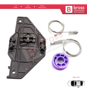 Citroen C5 MK2 MK3 RD/TD RC RD RW 2007-2018 4/5 Kapı 9223E2 İçin Elektrikli Arka Sol Cam Kriko Seti