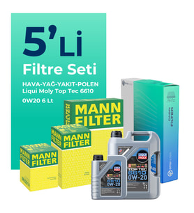 MANN Mercedes GLC220 Dizel Filtre Bakım Seti Liqui Moly Motor Yağlı (2023-2025) 5 Li