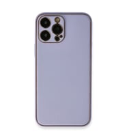 Apple İphone 13 Pro Kılıf Coco Deri Silikon Kapak - Açık Lila