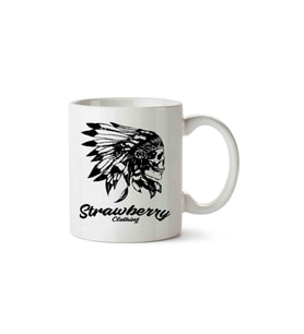Caveira Indígena - Strawberry Clothing1 Porselen Kupa Bardak