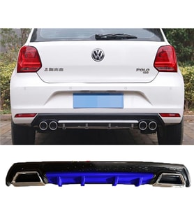 Vw Polo Mk5 Mavi Difüzör Çiftli Kare Egzoz Görünümlü D Tip Difizör 2009-2017