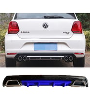 Vw Polo Mk5 Mavi Difüzör Çiftli Kare Egzoz Görünümlü D Tip Difizör 2009-2017
