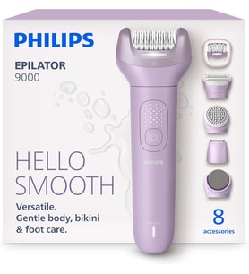 Philips Epilatör Serisi 9000, Kablosuz, Islak Ve Kuru Kullanım, Proguide, Led Işık, 32 Cımbız, Bre72