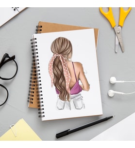 Kız Karakter Tasarımlı Defter