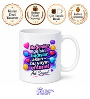 Yayıncı Tiktoker Gençlere Özel Bağış ve Beğeni Temalı Kupa Bardak Hediye