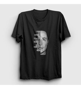 Presmono Unisex Siyah Extraordinary Elon Musk T-Shirt 333639tt
