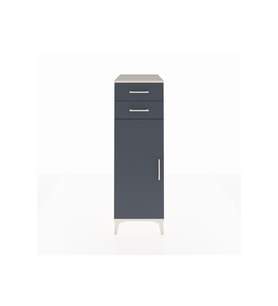 Kronos Dolap 2 Raflı 2 Çekmeceli Tek Kapaklı 44x59x134 Aytaşı-Antrasit