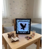 Kişiye Özel Kartal Temalı Dekoratif LED Gece Lambası