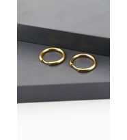 Kadın 316L Paslanmaz Çelik Basic Klipsli  1.5 cm Halka Küpe