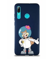 Huawei P Smart 2019 Soft Premier Kapak Sandy Tasarımlı Silikon Kılıf - Lacivert (Şeffaf)