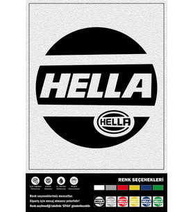 HELLA STICKER 20 x 20 cm (Siyah)