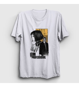 Presmono Unisex Beyaz Poster Film Leon T-Shirt 410080tt