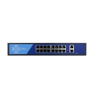 EZCOOL EZ-16PSF 16 PORT 16xFE+2xGE 240W GİBABİT POE SWİTCH