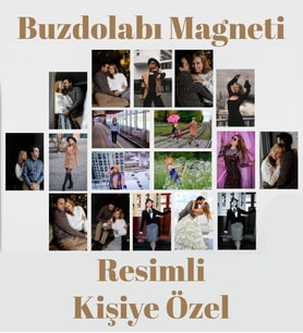 Kişiye Özel 6x9 Foto Buzdolabı Magneti 18 adet Sevgililer-Arkadaş-Doğum