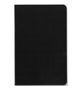 DEFFTER JUST SIMPLE SOFT ESNEK KAPAK İPLİK DİKİŞLİ 13x2.5cm KARELİ DEFTER 96 YP. - BLACK