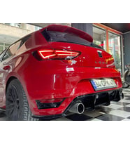 Seat Leon Uyumlu Mk3 Aero Tampon Orta Flapları (Plastik) Boyalı Parlak Siyah