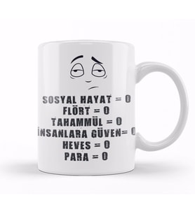 Komik Söz Sosyal Hayat Kupa Bardak Porselen
