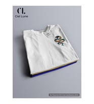 Nevermind Unisex Retro Snake Özel Tasarım - Oversize T-Shirt (Beyaz)