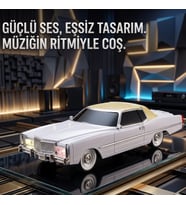 Nostaljik Otomobil Figürlü Kablosuz Müzik Kutusu - Radyolu Masaüstü Şık Tasarım Hoparlör