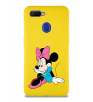 Oppo A5S Soft Premier Kapak Minnie Mouse-E Tasarımlı Silikon Kılıf - Sarı (Şeffaf)