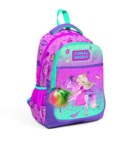 Coral High Kids Açık Pembe Mor Unicornlu Prenses Desenli Üç Bölmeli Okul Sırt Çantası 23481