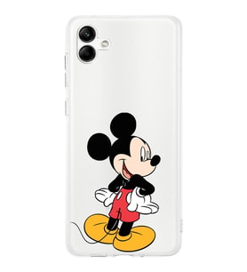 Samsung Galaxy A04  Kamera korumalı Kapak Mickey Mouse Tasarımlı  Şeffaf Kılıf