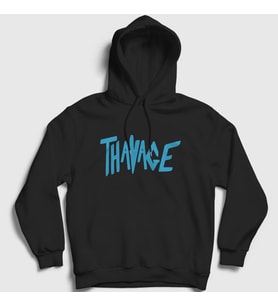 Presmono Unisex Beyaz Thavage Gym Spor Chris Bumstead Kapüşonlu Sweatshirt 362939tt (Siyah)