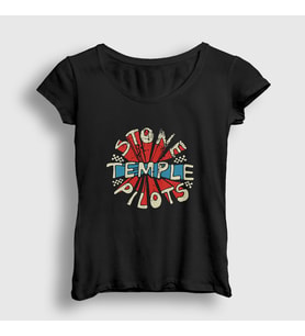 Presmono Kadın Siyah Stone Temple Pilots T-Shirt 450273tt