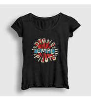 Presmono Kadın Siyah Stone Temple Pilots T-Shirt 450273tt