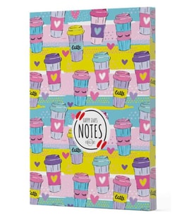 Kahve 10 - Yan Boyamalı Çizgili Defter