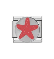 Pembe Deniz Yıldızı Çelik İtalyan Charm